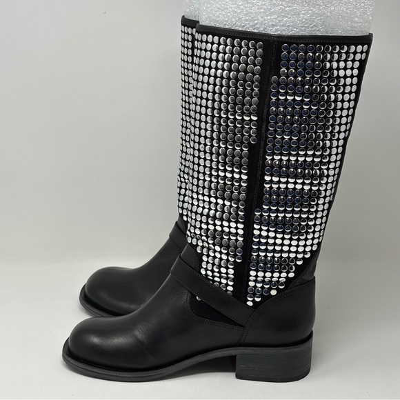 Anthropologie Vicenza Studded Moto Boots New in Box Size 7 - Picture 5 of 13